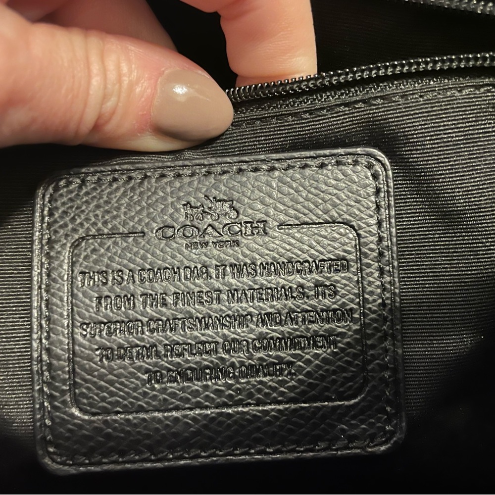 Coach Large Black And Cream Python Bag - image 2